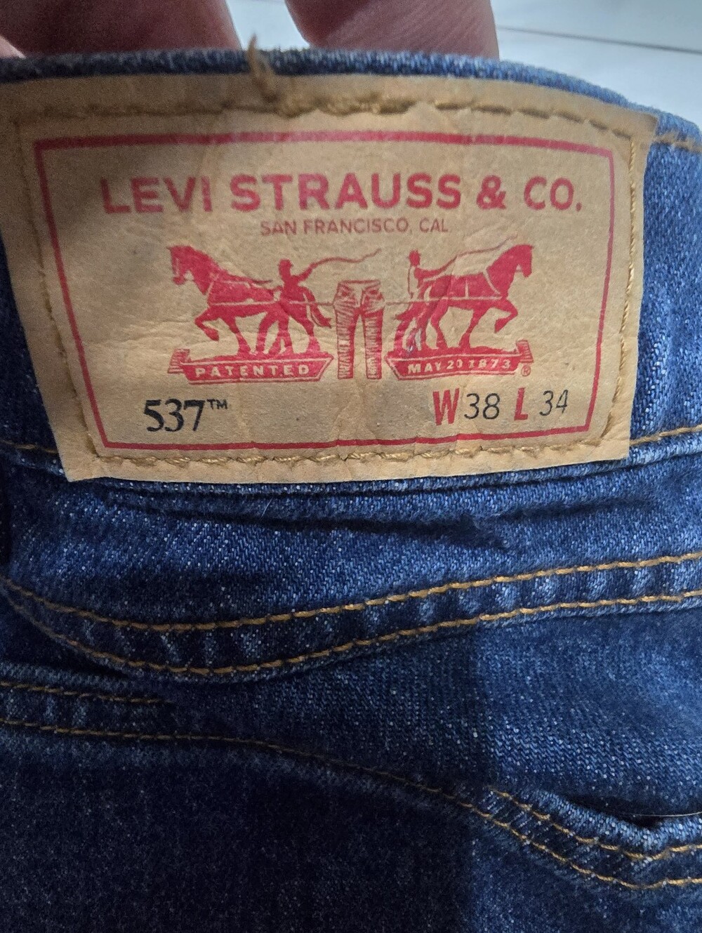 Levi’s 537 Men’s Bootcut Jeans 38x34 Dark Wash Classic Denim - Picture 3 of 7